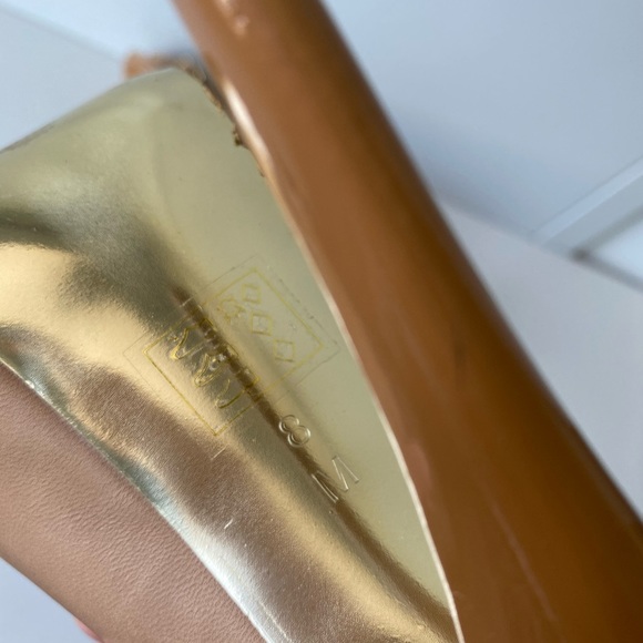 Bebe nude peep toe heels size 8 - Picture 5 of 5